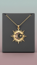 18k Gold Amethyst Pendant