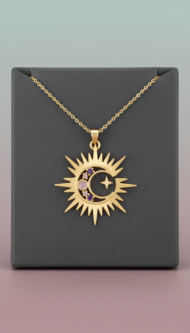 18k Gold Amethyst Pendant
